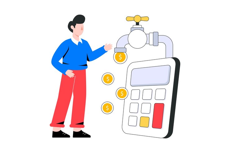 Vector money flow flat style design vector illustration. stock illustration