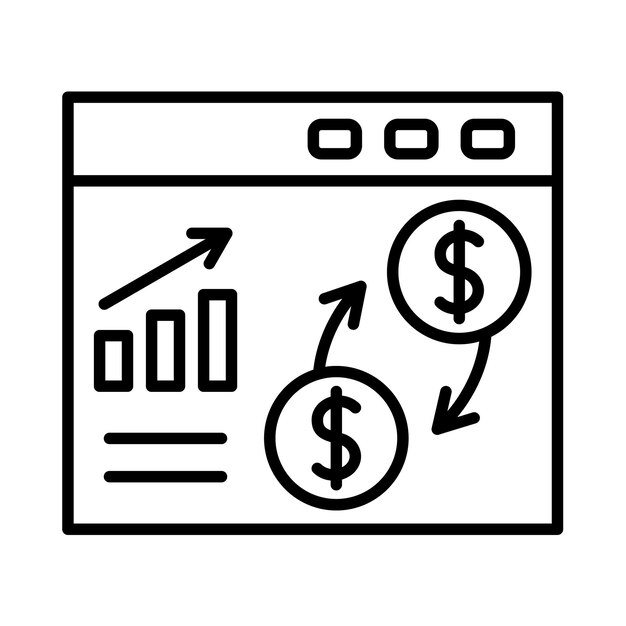 Money Flow Line Illustration