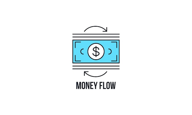 Money Flow Royalty Outline Vector Icon