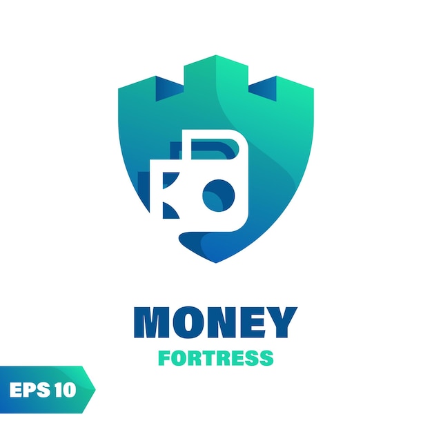 Vector money fortress logo