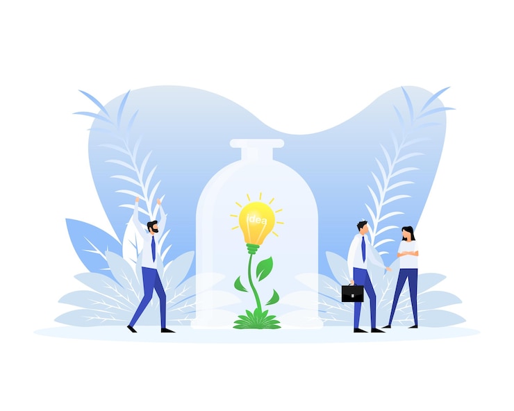 Vector money growing concept finance savings tree finance performance of return on investment roi