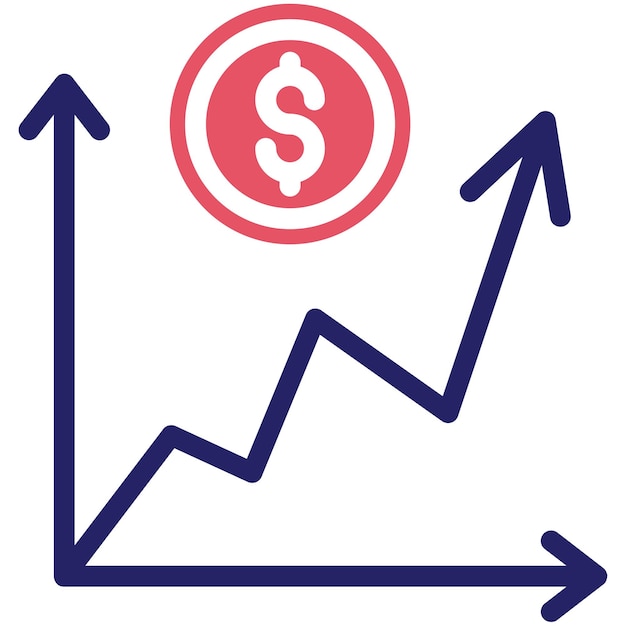 Vector money growth vector icoontje illustratie van online marketing icoonset