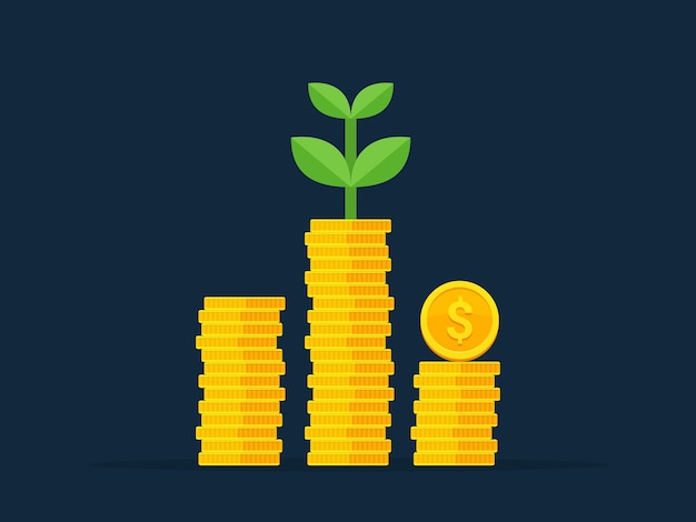 Money growth vector illustration concept