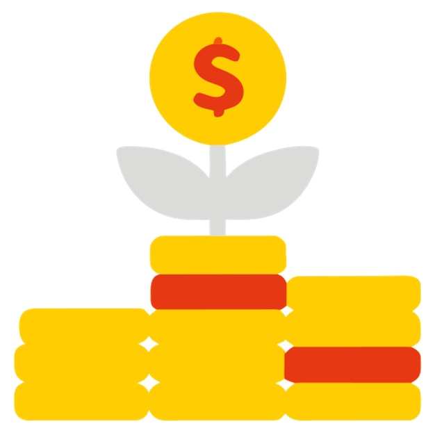 money icon colored shapes