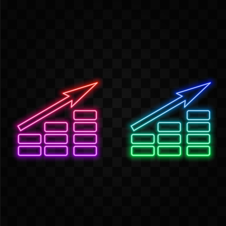 Vector money icon vector set neon style finance illustration sign collection banking symbol