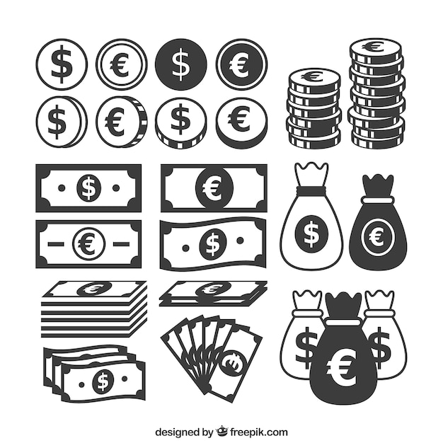 Vector money icons