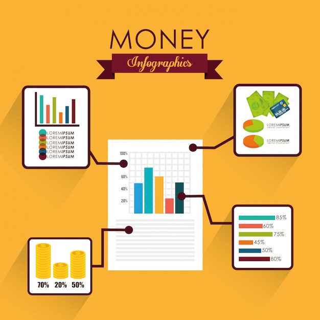 Money infographic design