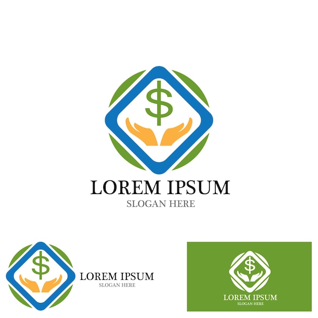 Векторный шаблон логотипа инвестиций денег