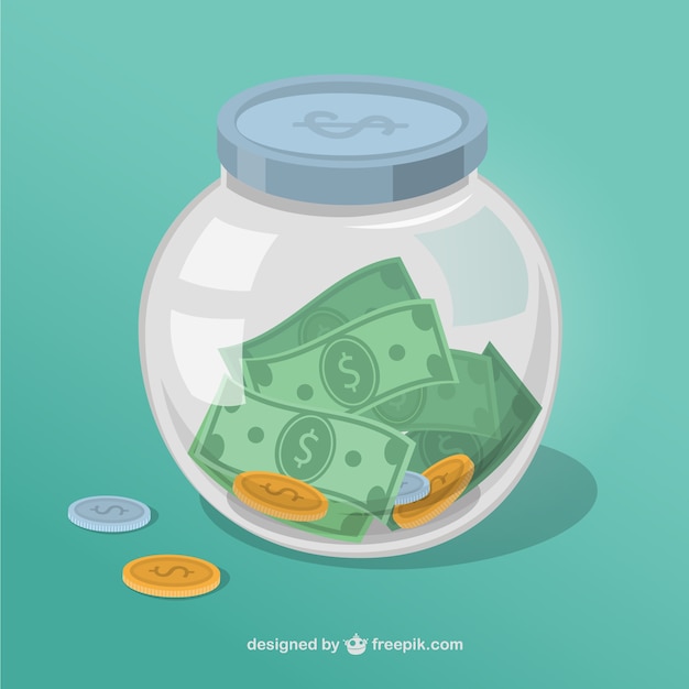 Vector money jar