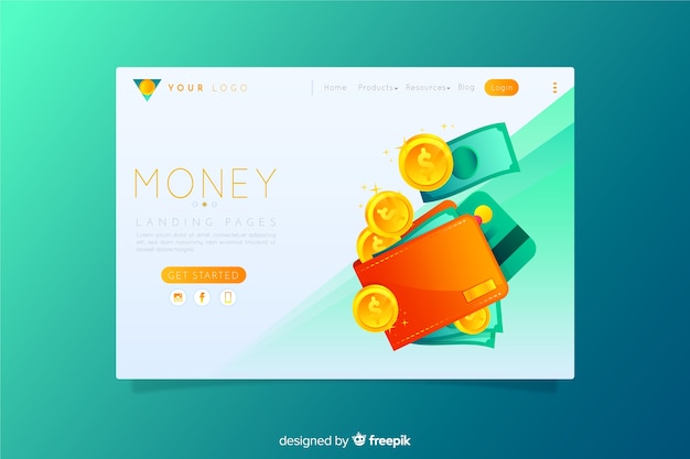 Money landing page