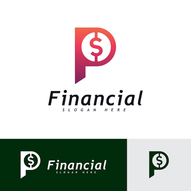 Money logo design concept vector financial or bank simple logotype