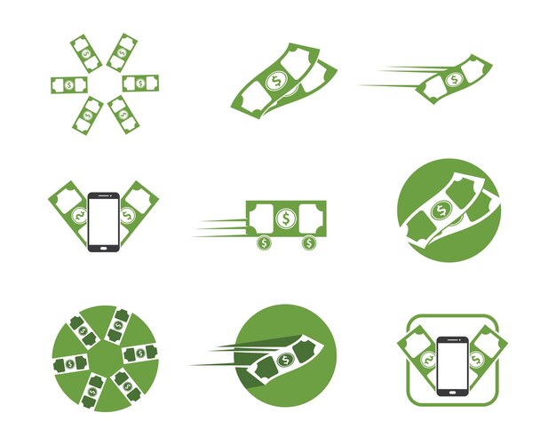 돈 로고 아이콘 벡터 일러스트 레이 션