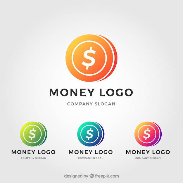 Set modello di logo di denaro