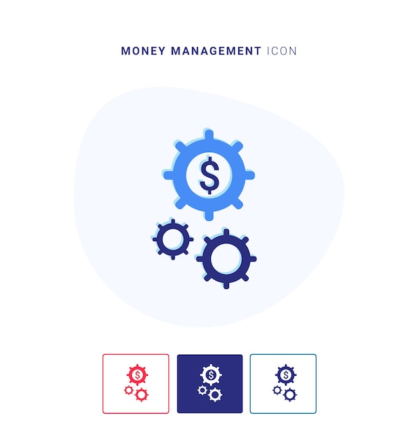 Money management icon premium vector Premium Vector