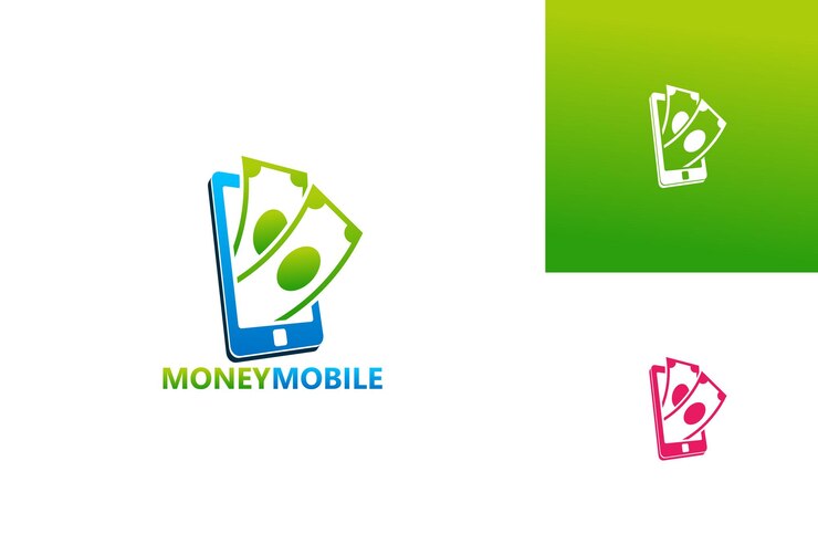 Vector money mobile logo template design vector, emblem, design concept, creative symbol, icon