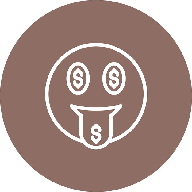 Money Mouth Gezicht vector icoon illustratie van Emoji icoon set