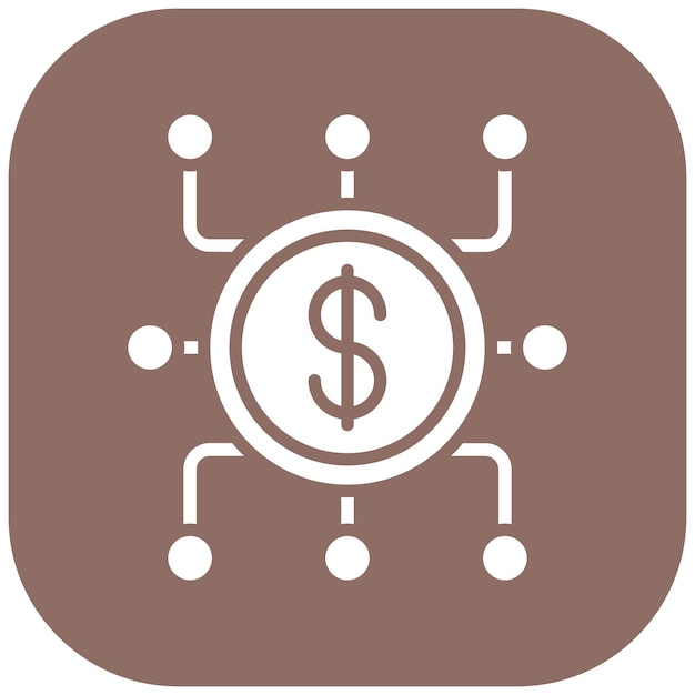 Money Network Vector Illustratie Stijl