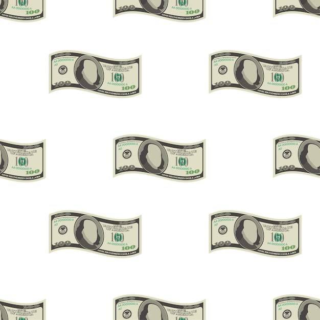 Money pattern isolated on white background. vector illustration.