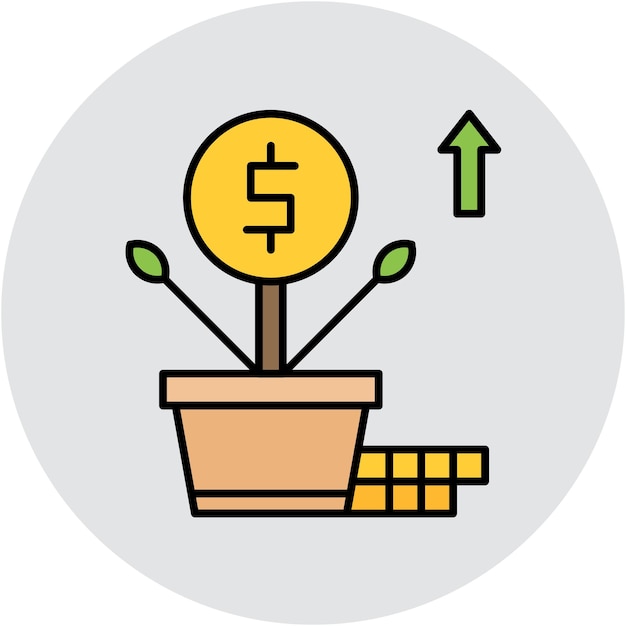 Vector money plant vector illustration style