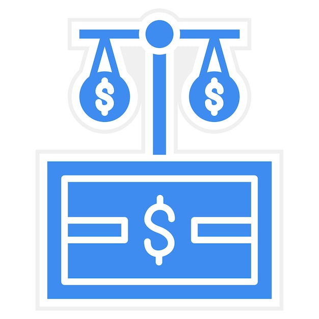 Immagine vettoriale dell'icona del principio del denaro può essere utilizzata per la contabilità