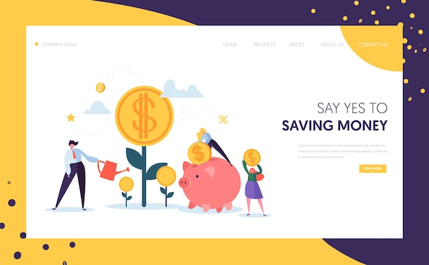 money profit grow business landing page