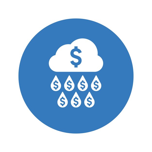 Money rain icon design