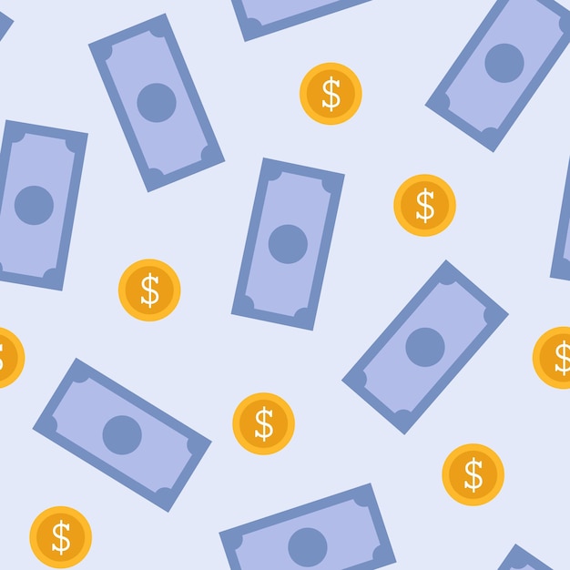 money rain seamless pattern