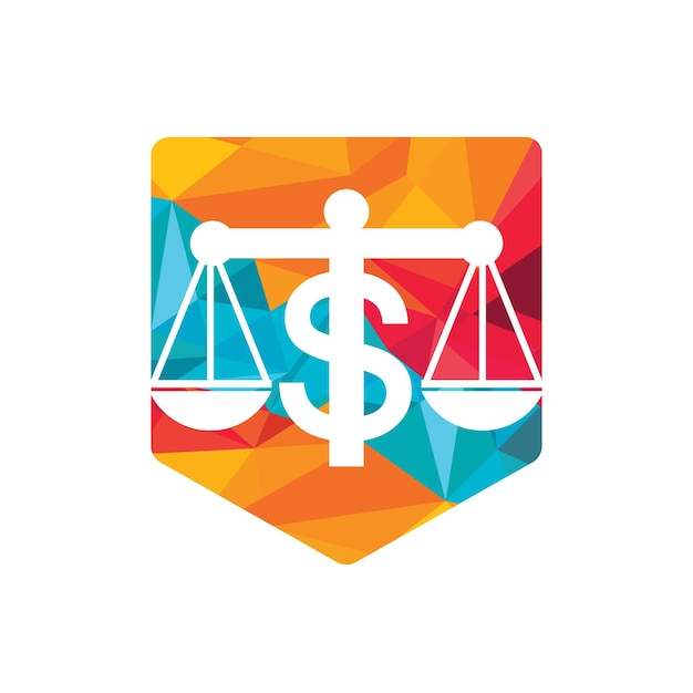 Money scale vector logo ontwerp Dollar balance finance logo concept
