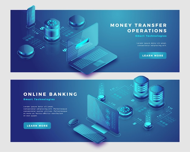 Money transfer operation and online banking concept