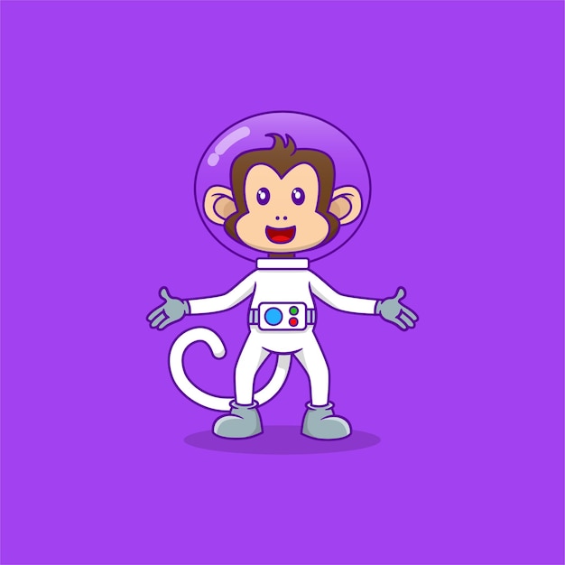 Vector mongkey astronaut