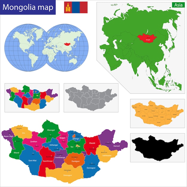 Mongolië kaart