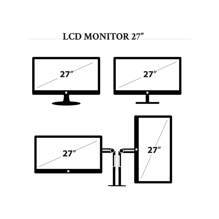 Vector monitor 27 lcd design simple
