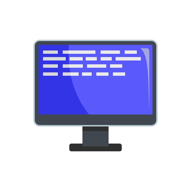 Monitor icon Flat illustration of monitor vector icon for web