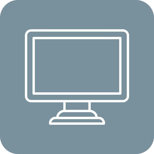 Monitor icon vector image Can be used for Computer and Hardware