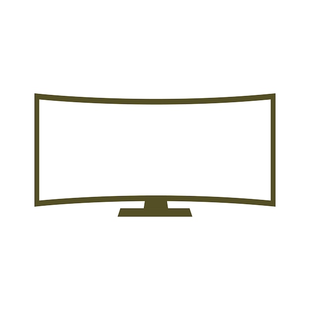 Monitor icoon in trendy plat ontwerp