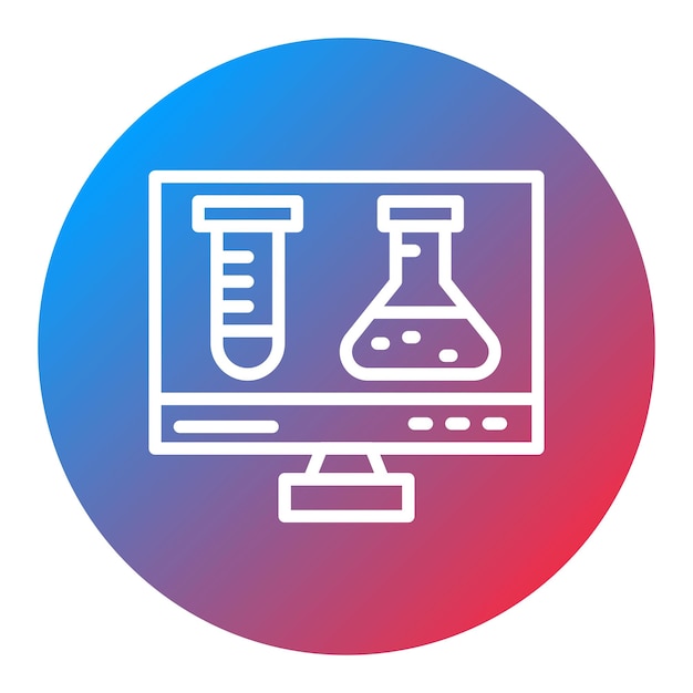 Monitor Lab icoon vector afbeelding Kan worden gebruikt voor Virtual Lab