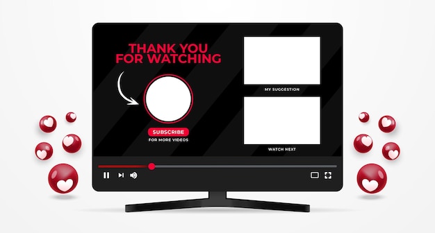 A Monitor screen with a message for watching on it