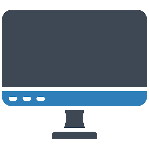 Monitor vector illustratie stijl