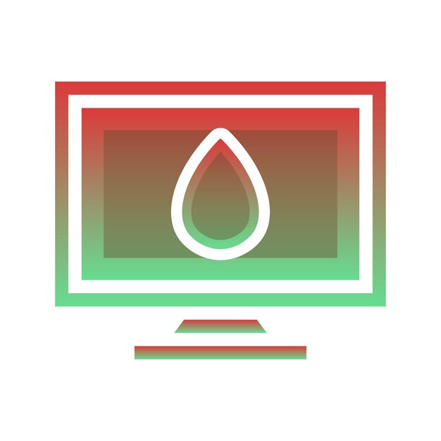 Monitor water logo gradiënt ontwerp sjabloon pictogram element