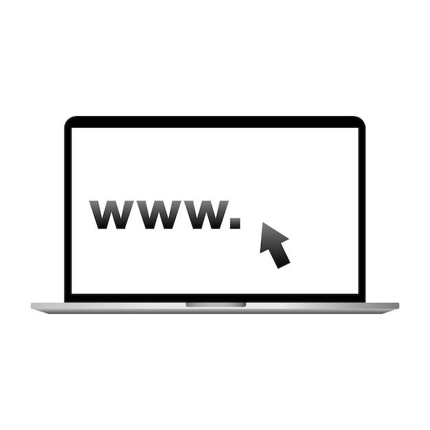 monitor with mouse cursor vector icon from computer concept click vector illustration