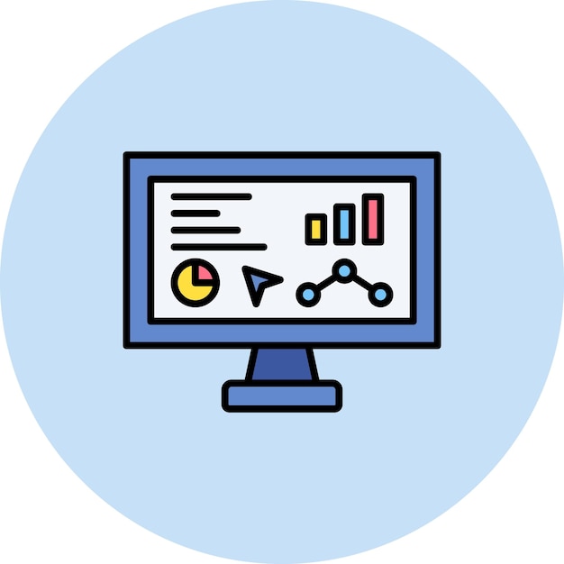Мониторинг векторного изображения значка может использоваться для SEO и SEM