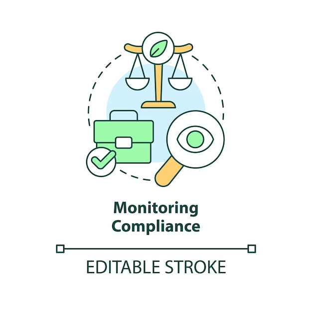 Monitoring naleving concept icoon