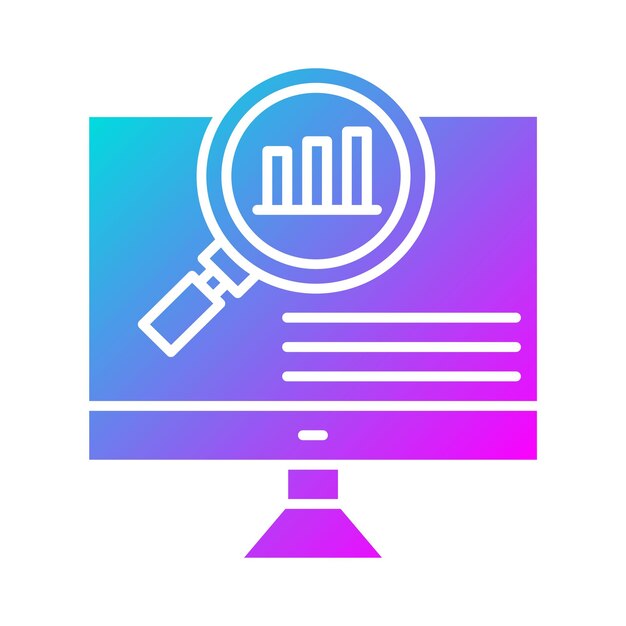 Monitoring vector icoon Kan worden gebruikt voor SEO en SEM iconen