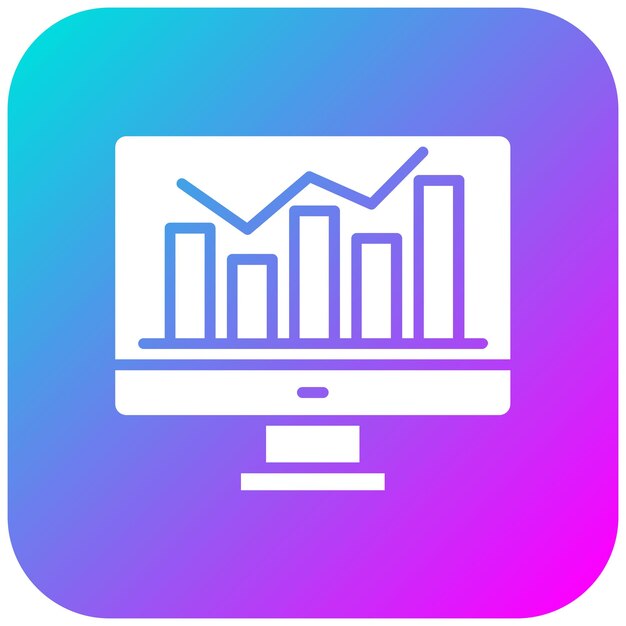 Monitoring vector icoontje Kan worden gebruikt voor Business Analytics icoonset