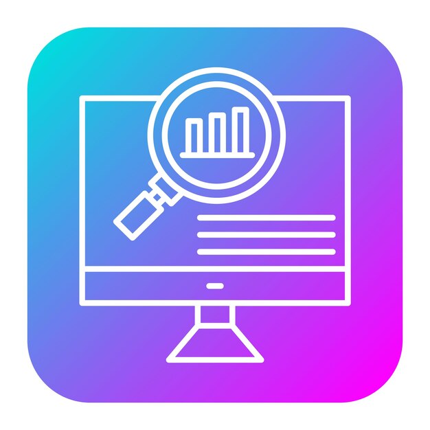 Monitoring vector icoontje Kan worden gebruikt voor SEO en SEM icoonset