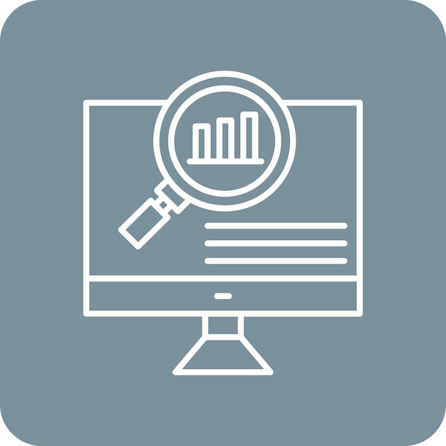 Monitoring vector icoontje Kan worden gebruikt voor SEO en SEM icoonset