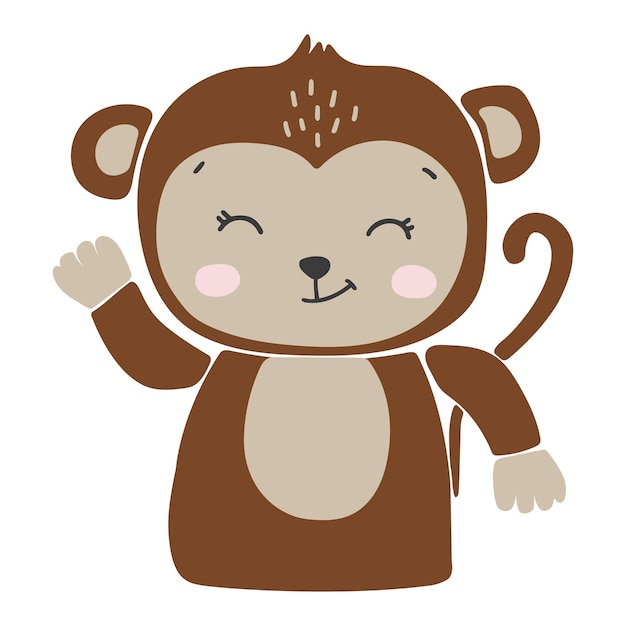 Premium Vector, Baby monkey