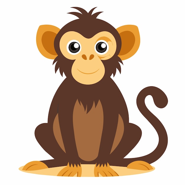 원이 바비온 침팬지 애완동물 터 일러스트레이션 그림 만화  귀여운