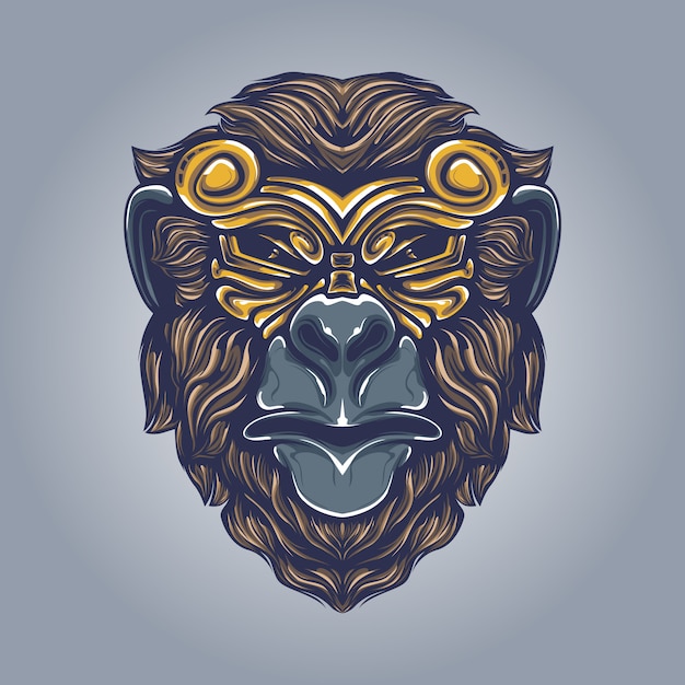 monkey artwork illustration