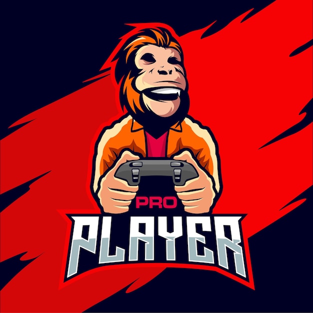 Monkey beast 9 mascot esport logo